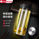 希诺（HEENOOR）希诺玻璃杯大容量单层加厚水杯商务办公带滤网泡茶杯车载便携透明 9076-提环杯盖-695ml
