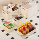 Straw Bear Snack Storage Box Toy Organizing Basket Household Plastic Storage Box Kitchen Cabinet Basket Desktop Storage Box [With Cover] Tall Large Size