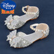 Disney (DISNEY) girls silver princess shoes bag toe bow little girl crystal shoes rhinestone soft sole dress skirt children's high heels silver 9921-7 small heel 32 / shoe length 20cm