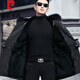 Pier Cardin Parker Coat Men's Fur Coat Rabbit Fox Fur Inner Bottom Fur Inner Bottom Fur Plus Fur Winter Grey Inner Bottom (Medium-length) XL Recommended 120-135Jin [Jin equals 0.5 kg]
