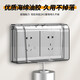 Internationaler Elektriker 86 Doppelposition wasserdichtes Kasten Zwei-Positions-Selbstkleber Badezimmer Zwei-Positionen-Schalter Einteiliger Sticking Splash Box 86 Doppelposition-Sticking-Modell [Schwarz und transparent]