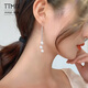 TTMIX platinum star tassel earrings PT950 women's simple, fashionable and versatile platinum earrings 4.1-4.3g