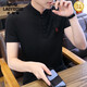 
Classic Car (LAOYECHE) 2025 summer embroidered stand-collar T-shirt for men short-sleeved retro Chinese style men's half-sleeved trendy ice silk trendy model 9193 green M