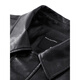GXG Men's 2024 Lapel Leather Jacket PU Jacket Black 175/L