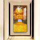 Mudianxing light luxury modern entrance entrance entrance decoration painting at the end of the corridor, Golden Avenue hanging paintings, high-end sense of entrance entrance entrance entrance corridor mural 15686-2 60*120cm pearl black frame crystal porcelain inlaid diamonds