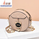 Kangaroo (KANGAROO) this year's popular small bag 2025 trendy summer fashion round women's bag chain bag versatile one-shoulder crossbody bag beige white