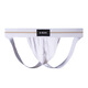 ORLVS low-waist men's double thong buttocks sexy modal hollow underwear male college student seamless thong white XXL