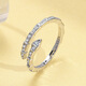 YaoYiZun Super Shining Snake Sterling Silver Ring Women's Index Finger Single Ring Light Luxury Niche High-end Sensation for Wife's Birthday Gift for Women Adjustable Snake Ring for Women