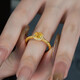 Congye Hong Kong gold shop sugar cube gold ring gold-plated silver ancient ring ring Shenzhen Shuibei male and female couple model sweet sugar cube ring gold 0.5 grams