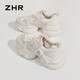 
ZHR dad shoes for women in summer thick sole casual mesh hole shoes for women breathable women shoes G673E beige (mesh) 34