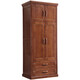 Armoire pour enfants en bois massif petit appartement de style chinois moderne 2 portes à double ouvre chambre à coucher de rangement de rangement 6623 # blanc plus bleu 2 porte x assemblage
