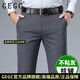 GEGC高端男士休闲裤夏季薄款西裤宽松直筒商务男裤春秋时尚百搭长裤子 深蓝1517 薄款 42  3尺