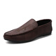 
Woodpecker 2025 youth summer versatile Korean new lazy bean shoes trendy casual men's loafer shoes with one foot D838 black 39