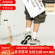 Nouveau équationnenb 880 'Gun Metal' Simple rétro tissu tissu cuir Pig Pig Skin bas Top Casual Running Chaussures 2e Largeur 42.5