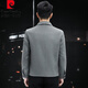 Pierre Cardin short coat men's woolen double-sided woolen autumn and winter new woolen jacket business casual coat cashmere men's gray green XL recommended weight 135Jin Jin equals 0.5kg -150Jin Jin equals 0.5kg