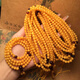 Layun Feiyin Collection Grade Chicken Fat Yellow Beeswax Bracelet for Women 108 Buddha Beads Men's Amber Multi-circle Bracelet High-end Gift 8mm Collection Grade 108 Pieces (with Certificate)