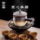 Rongshan Tang Weihuo Teekanne Dosen Teekannen und Teekannen gebackene Milchtöpfe Outdoor Elektrokeramik Kochen Teekannen Milch Teekannen und Kaffeetöpfe extra großer Größe grobe Kaffee Innere Glaze Teapot Eine Perlen vier Tassen-1 1050ml