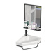 Triangular washbasin corner washbasin washbasin triangular basin washbasin small all-in-one bathroom mini 30 triangle bracket basin with faucet mirror