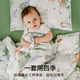 Manxi (EMXEE) Kindergarten quilt three-piece set pure cotton baby children's bedding six or seven-piece set Swan dance music Three-piece set