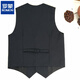 Romon middle-aged and elderly men's suit spring and autumn suit vests for elderly father loose and multi-pack casual horse clip dad's large size vest blue and black 50 sizes (suggested 90-120 Jin [Jin equals 0.5 kg])