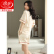 Langsha High-End Pyjamas für Frauen im Sommer Pure Cotton Shorts Shorts Sweet Thin Cotton Casual Student Home Clothing Set YZ9895 9854 m [Vorgeschlagen 80-100jin [Jin gleich 0,5 kg] tragen]