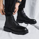 Martin Boots Herumn Herumn Neue Herrenschuhe Arbeit Schuhe wasserdichte Kleidung-resistente Arbeitsschutz dicker Sohle hohe Top-Stiefel Casual Lederschuhe Trend ZQ01 Black 40
