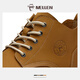 Minglang MELLEN Martin boots new wear-resistant non-slip work boots genuine leather British style versatile mid-top leather boots retro trendy boots men yellow brown 40