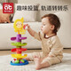 Aibedila Babyspielzeug über 6 Monate im Alter von Rätsel Frühschul 778891112 2 Baby Shooting Track Bälle 5. Stock Gelber Kaninchen [mit 4 Kugeln]