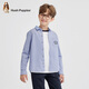Hush Puppies College Style Children's Clothing Children's Boys' Spring Fashion Elegant Style Children's Shirt Oxford Color 170