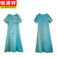 Hengyuanxiang Rock für Frauen im Sommer Literary Retro große Größe Schlankes Baumwollwäsche Kleid Fett MM Spleiß Casual Temperament Leine lange Bildfarbe M [95-120jin [Jin entspricht 0,5 kg]]