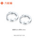 Liuguifu Jewelry platinum earrings for women PT950 earrings simple flowing earrings birthday gift 0.95g