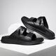 
DIFANPU international luxury brand men's shoes high-end men's casual shoes fashionable and versatile slippers comfortable to wear with flip-flops Black [brand gift box] 43