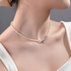 Dara (dara) S925 silver freshwater pearl necklace baby beads young style millet beads clavicle chain fashionable temperament versatile commuting style
