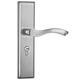 Huili's customized indoor bedroom door lock, adjustable no-modification hole, bathroom household solid wood door handle universal lock, double tongue stainless steel panel + lock cylinder (excluding lock body) 35-45MM universal type with key