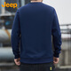 JEEP Jeep sweatshirt men's spring and autumn loose long-sleeved T-shirt men's round neck trendy clothes men's blue 2XL