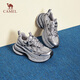 Camel (CAMEL) Dilireba's same style Silver Moon retro dad shoes heightening men's and women's shoes sports casual shoes couples same style L24A283742 women's gray/gun/black 36
