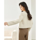 Vanchiman super beautiful little fragrant jacket for women short 2024 new autumn and winter wool French top high-end M3892 rice apricot S