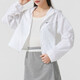 Nike (NIKE) women's summer sports suit, running and fitness training suit, trendy and fashionable breathable woven and quick-drying casual clothes, hooded short jacket jacket + shorts/two-piece set XL