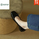 Holzspecker Single-Schuhe für Frauen 2025 Sommer Neue Flat-Löste Mary Jane Schuhe kleine Lederschuhe ein Fuß Bohnen Schwangere Frauen Feenschuhe sanfte Wein rot 36