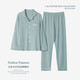 Femaibo pajamas for women in spring and autumn cotton long sleeves 2023 new summer thin women's Japanese casual home clothing set 12801-Asakusa Green XL X (suitable for 135-165Jin [Jin equals 0.5 kg]) official preferred