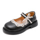 Chaussures de princesse des filles Ziyu Sumoux Soft Sole Chaussure en cuir avec une robe Bow Black Fashionable Non-Slip Single Chaussures 832 Black 34 Longueur intérieure 20,8 cm