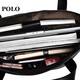 POLO briefcase men's official handbag first-layer cowhide business 14-inch computer bag birthday gift for boyfriend