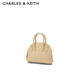 CHARLES&KEITH女士幻宙单肩斜挎贝壳包生日礼物CK2-30151151 Beige米色 S