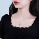 Mengjinyuan platinum PT950 cross pendant platinum necklace men and women wide pendant for girlfriend