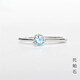 Fat Donglai quality topaz ring collection event ring tanzanite women's colored gemstone sterling silver defective 5mm Swiss blue topaz sunflower ring opening adjustable