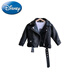 Disney (Disney) Girls Leather Jacket 2024 Autumn New Children's Style Korean Style Baby Motorcycle Jacket Spring and Autumn Jacket Top Black Motorcycle Lapel Leather Jacket 90 Tag 90 Suitable for 90cm