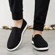 Old Beijing cloth shoes for men's high-end spring and summer casual breathable one-foot pedal anti-slip canvas shoes for elderly people [New product] shit-skinned cloth shoes 41 (255mm)