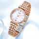 Leimai Reimah Watch Women's Fashion's Diamond-Diamond Water Water Water Water Water 18k Fritillar Face Quartz Belt Bindo de acero 6182 Superta de carcasa de placa blanca
