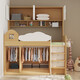 Koala Forest multi-functional storage children's half-height bed and under-bed cabinet storage storage bed small apartment with desk integrated medium-high bed wardrobe + roof 1200*1900