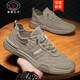 Califbull Herrenschuhe Neue Frühling Mode vielseitige Freizeitschuhe Stiefel Low Top Ice Silk Canvas Schuhe Herren nicht rutschende Atmungsschuhe Männer Khaki 39